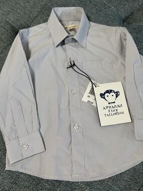 Appaman Boys' Blue Micro-Check Button-Up Shirt